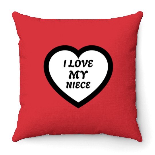 I love my Niece Throw Pillows