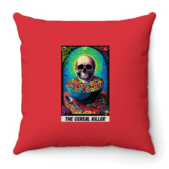 The Cereal Killer Throw Pillows