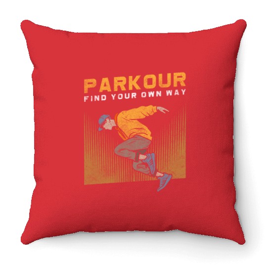 Parkour Extreme Underground Stunt Throw Pillows