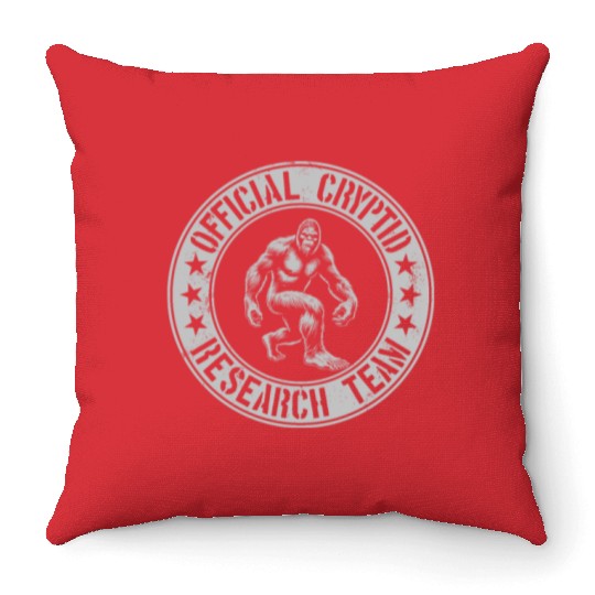Official Cryptid Research Team Cryptids Sasquatch Throw Pillows