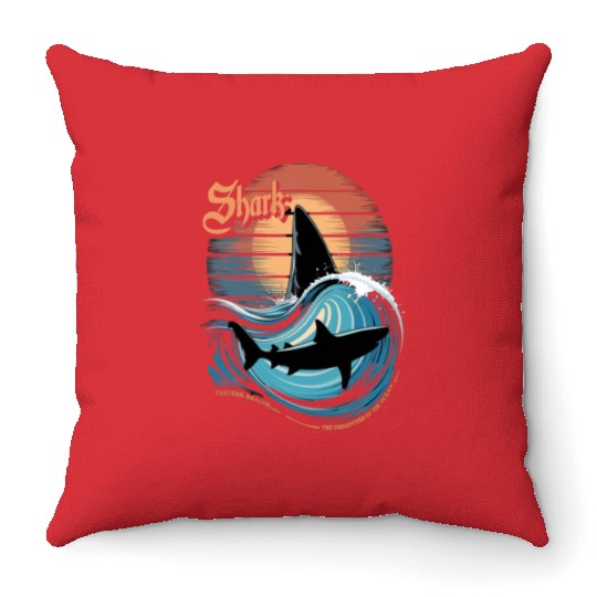 Legend of the Blue Ocean Throw Pillows