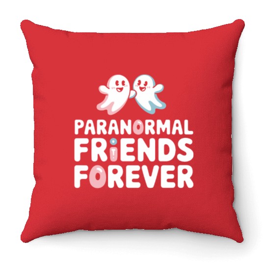 Paranormal Comedy Funny Ghost Humor Lighthearted Throw Pillows