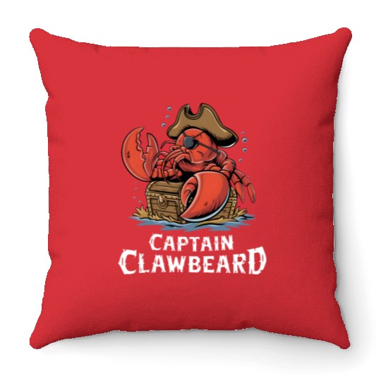 Pirate Lobster Throw Pillows