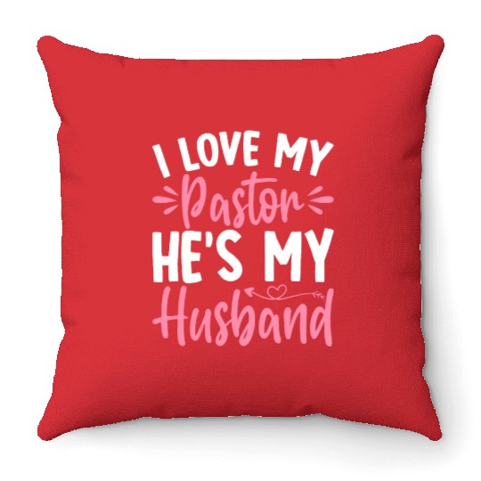 Pastor My Husband Christian Church Leader Husband Throw Pillows