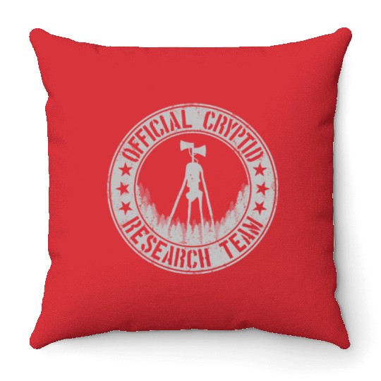 Cryptid Research Team Sirenhead Aliens Siren Head Throw Pillows