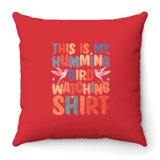 Hummingbird Nature Sign Throw Pillows