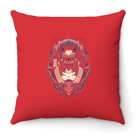 Women In Mask | Premium Design | Throw Pillows