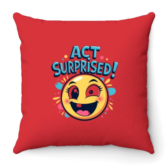 Surprise Revelations Funny Throw Pillows
