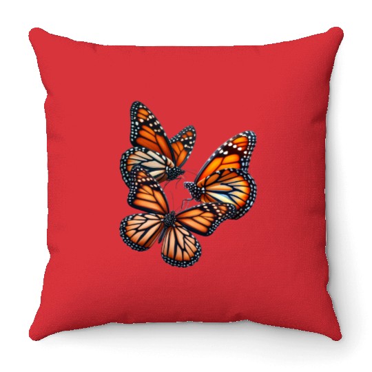 Monarch Butterflies Butterfly Lover Lepidopterist Throw Pillows