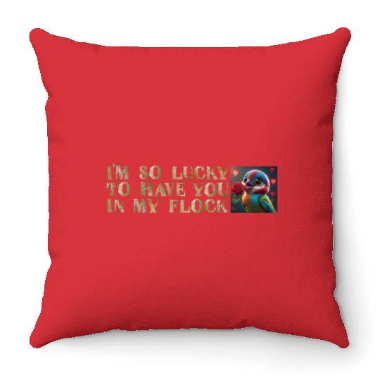 Flock Together for Valentine's Day Throw Pillows