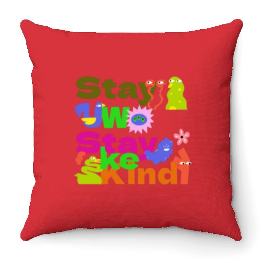 Stay Woke, Stay Kind – Inspirational Throw Pillows