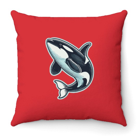 Orca Throw Pillows