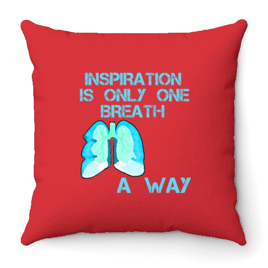TAKE A GOOD BREATH, INSPIRATION 2025 Throw Pillows