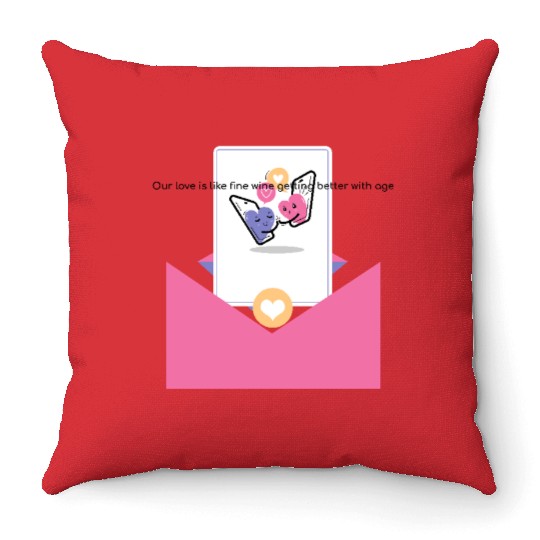Getting Better with Age Valentine Day Throw Pillows