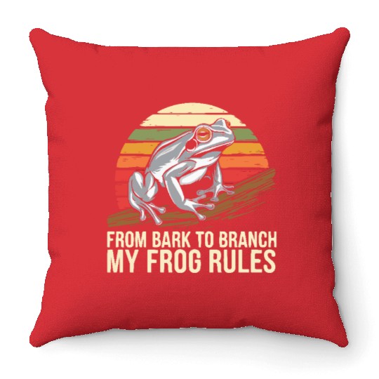 Gray Tree Frog Lover Animal Amphibian Froggy Toad Throw Pillows