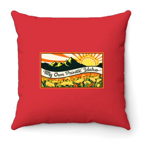 Private Idaho Throw Pillows