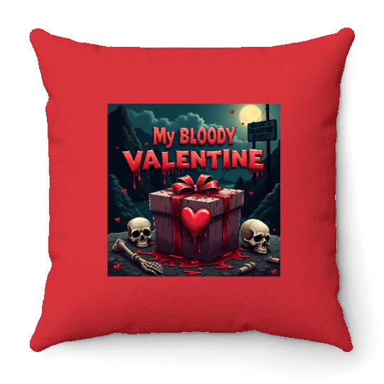 My bloody Valentine Throw Pillows