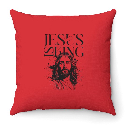 Embrace the reign of Jesus with our Jesus is King Throw Pillows