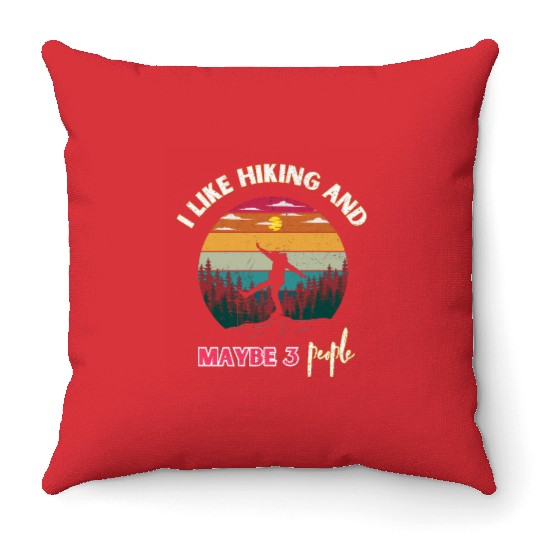 Hiking companions Throw Pillows