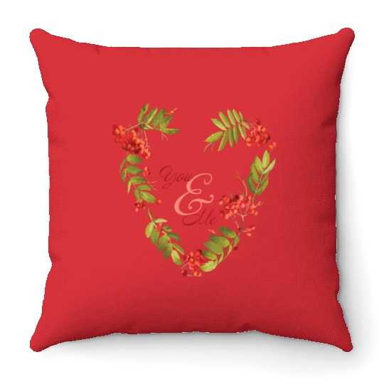 Serene evergreen design for autumn lovers Throw Pillows