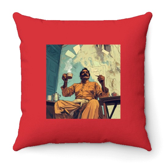 Busy with work and paperwork. Throw Pillows