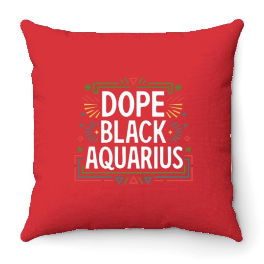 DOPE BLACK AQUARIUS Throw Pillows