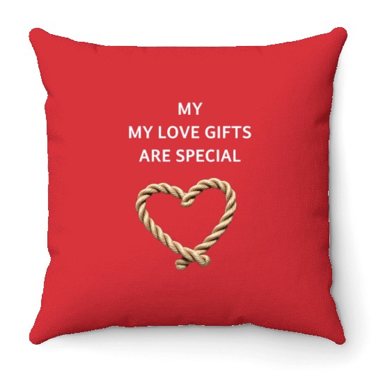 Funny BDSM Valentine My Love Gifts Are Special Throw Pillows