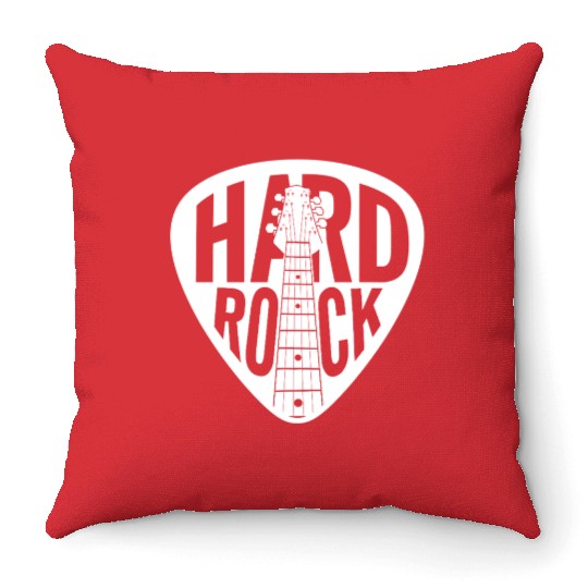 Hard Rock Guitar Pick Throw Pillows