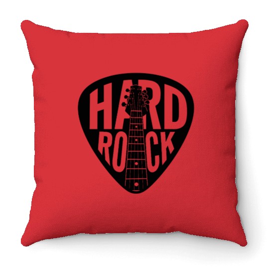 Hard Rock Guitar Pick Throw Pillows