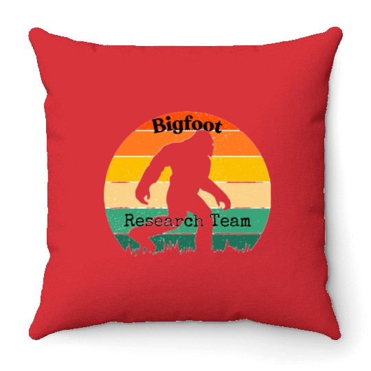 Bigfoot Research Team spectrum Throw Pillows