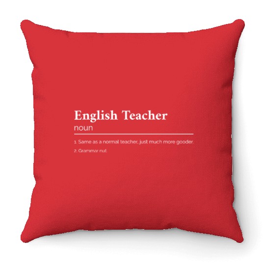 English Teacher Definition Throw Pillows