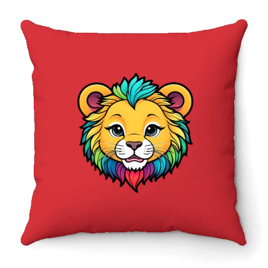 baby lion 2 king of sfari Throw Pillows
