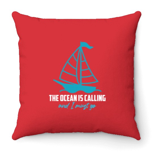 Florida Keys THE OCEAN IS CALLING I MUST GO Throw Pillows