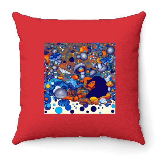 Mushroom Daydreams Throw Pillows