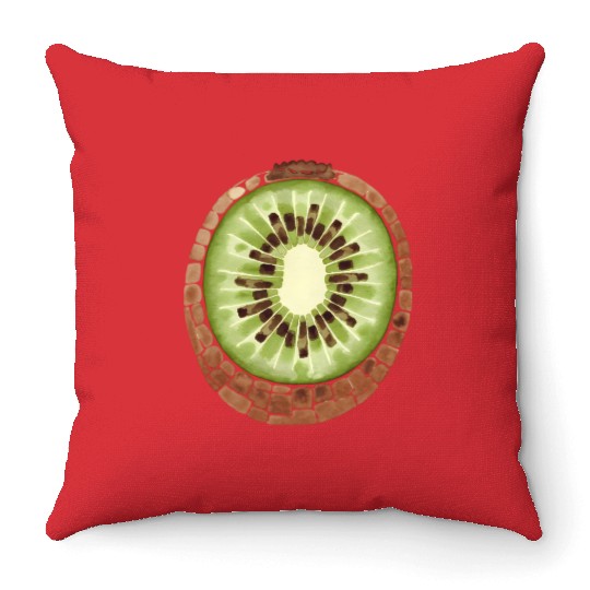 Kiwi Freshness In Green Throw Pillows