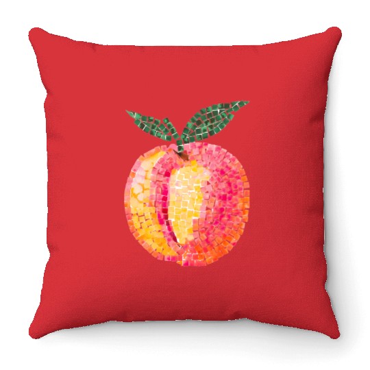 Peach Magic In The Mosaic Throw Pillows