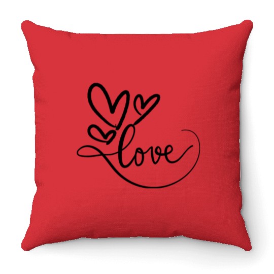 all we need is Love in valentine Throw Pillows