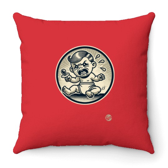 Spoiled Crybaby – Vintage Cartoon Throw Pillows