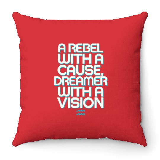 Aquarius Zodiac: Rebel With A Cause, Dreamer With Throw Pillows