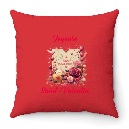 Happy Valentine's day Throw Pillows