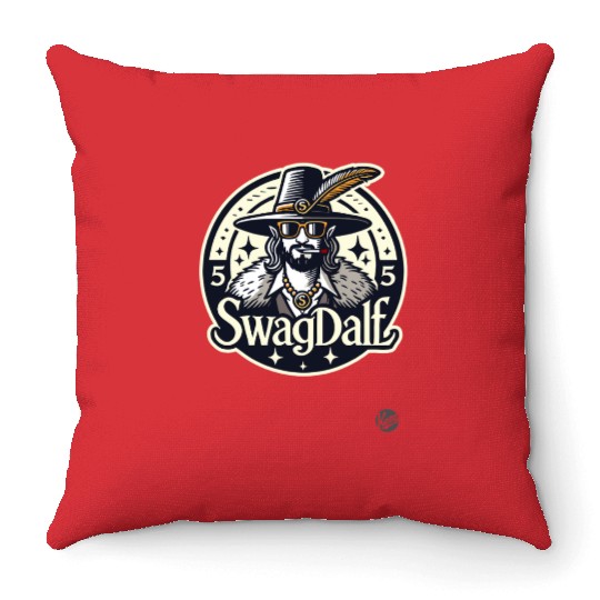 Swagdalf – The Swaggin' 70s Pimp Wizard Throw Pillows