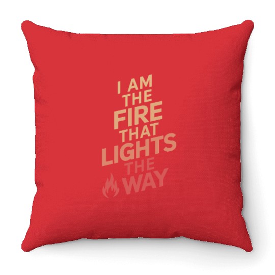 Leo Zodiac: I Am The Fire That Lights The Way Throw Pillows