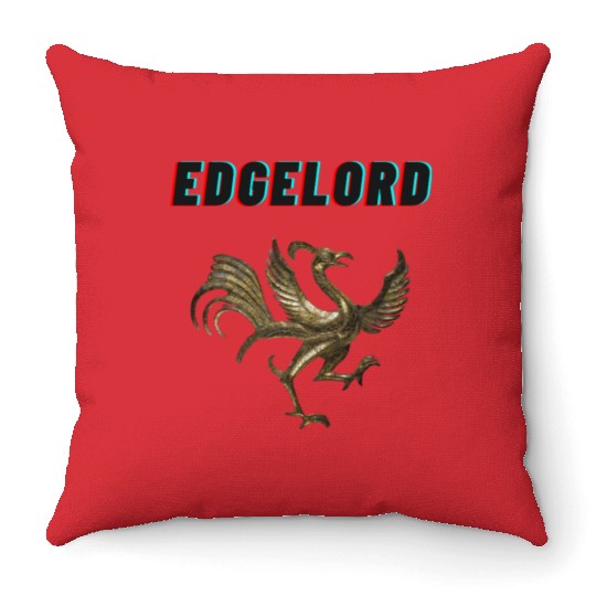 Edgelord Glitch Design – Bold Internet Meme Art wi Throw Pillows