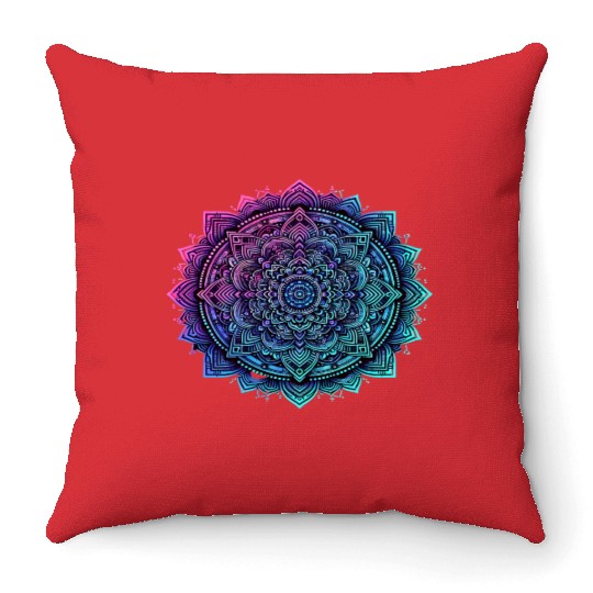 Music Festival Throw Pillows - Colorful Yoga Outfit