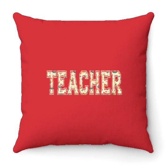 Teacher Easter Cute Teacher Easter Bunny Gifts Throw Pillows