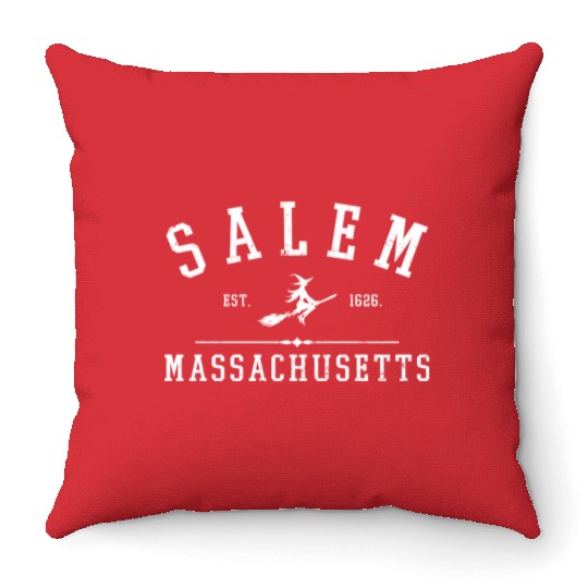 Salem Massachusetts Est 1626 Throw Pillows