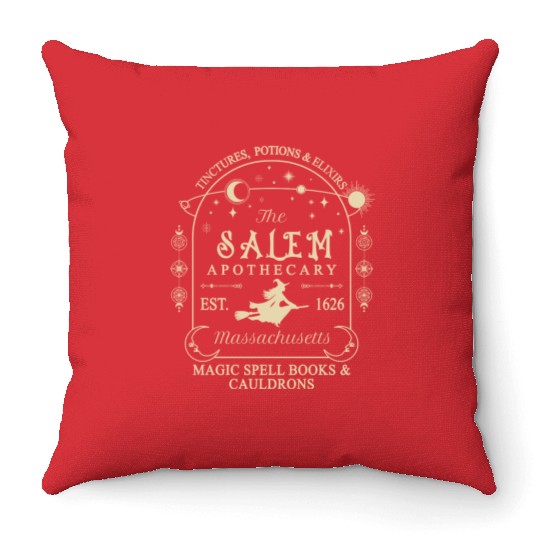 The Salem Apothecary Est 1626 Throw Pillows
