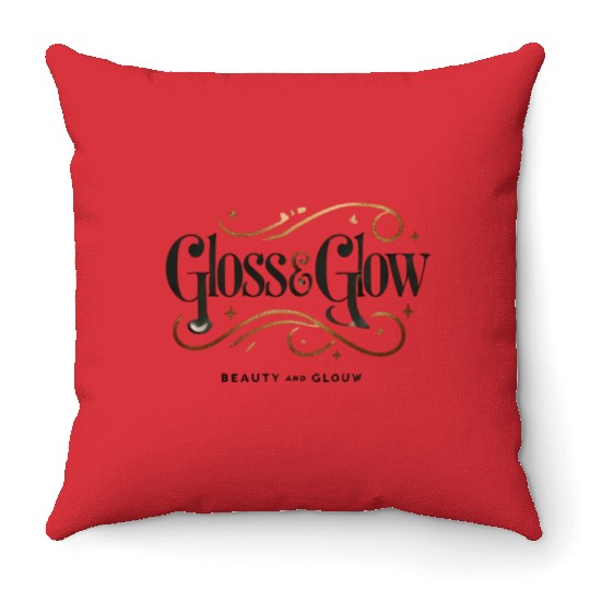 glossnglow logo 1 Throw Pillows