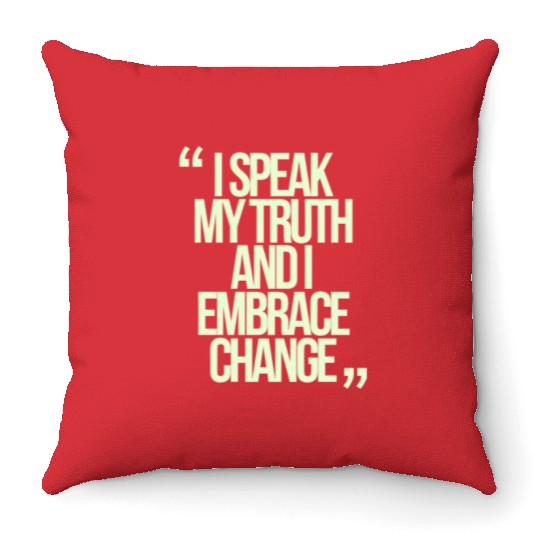 I Speak My Truth And I Embrace Change Gemini Quote Throw Pillows