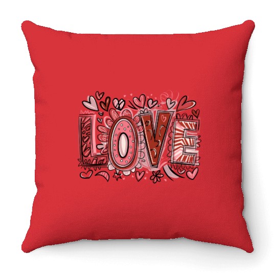 Funny Cute Love Valentine's day Throw Pillows